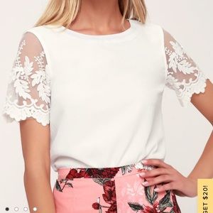 White lace top